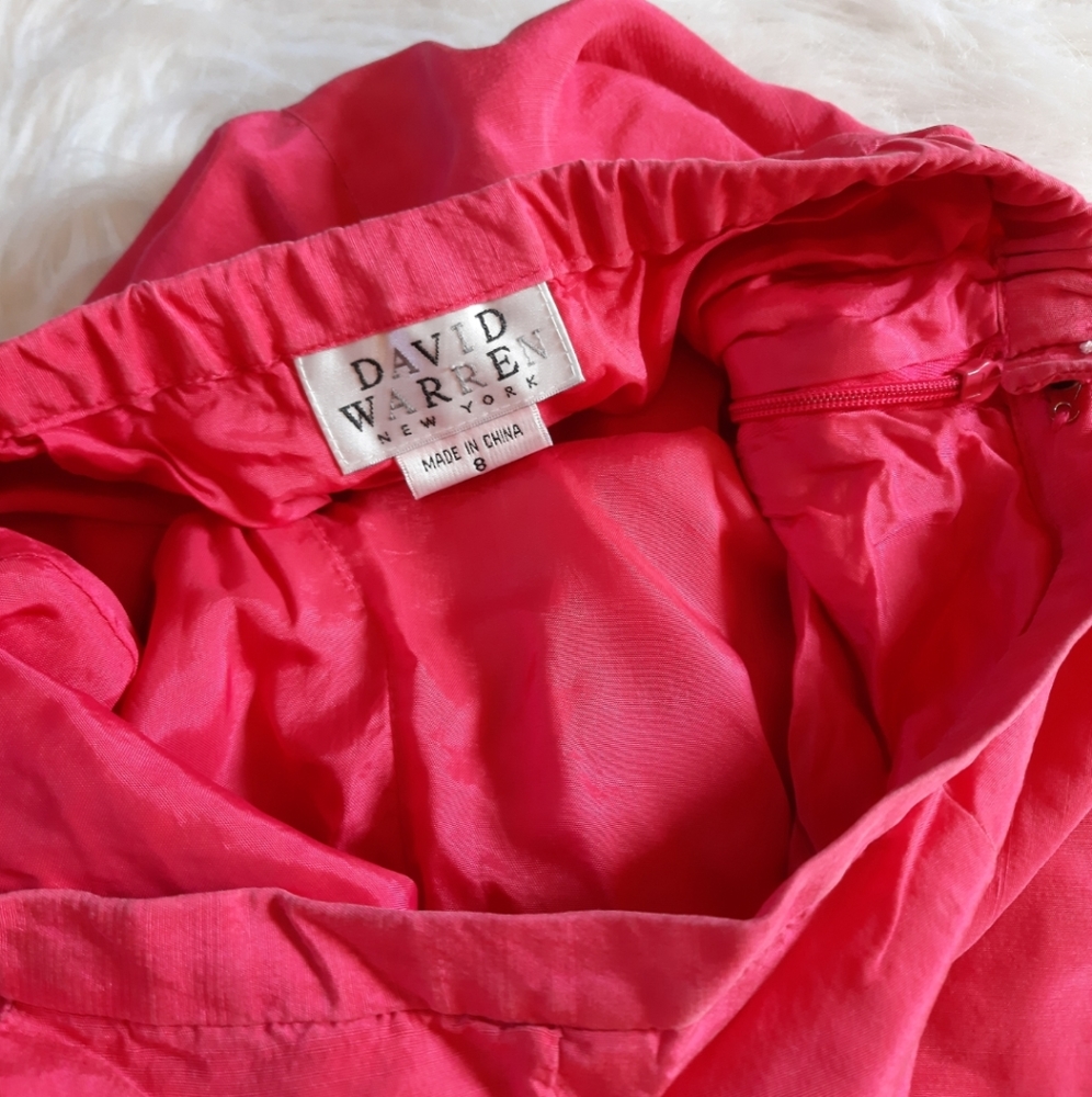 VINTAGE 60's Silk High Waisted Pleated Pants - Picture 7 of 15